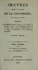 oeuvre de Saint claude La Colombière in french 